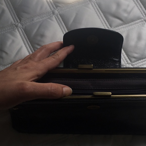 Cole Haan black with bronze hardware clutch purse. - Picture 2 of 6